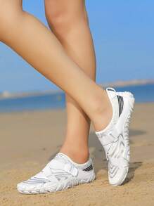 Summer Beach Shoes Unisex Waterproof Non-Slip Swim Shoes Quick Dry River Trekking Snorkeling Indoor Sports Fitness Shoes - White - View 3