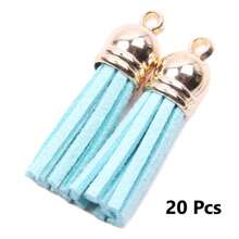20/50 piezas Colgantes con borlas dorados y plateados, broches, accesorios para pendientes, llaveros, colgantes, borlas para manualidades y joyería DIY