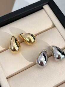 Drop Earring In Silver Or Gold