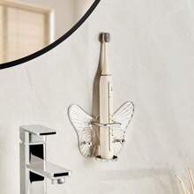 1 szt. Elektryczny uchwyt na szczoteczkę do zębów, ścienny organizer łazienkowy bez wiercenia na szczoteczkę do zębów, grzebień, lokówkę