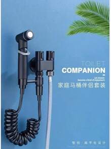 Toilet Cleaning Bidet Toilet Sprayer Set Cold Water Portable Bidet Toilet Accessories Handheld Bathroom WashDouche - Grey - View 5