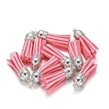 20/50 piezas Colgantes con borlas dorados y plateados, broches, accesorios para pendientes, llaveros, colgantes, borlas para manualidades y joyería DIY