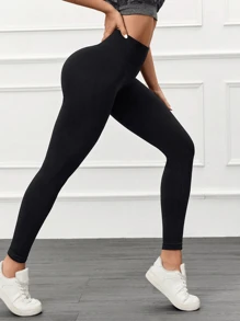 3pcs Plain Seamless Yoga Leggings! High - Waisted For Running & Fitness, Ideal For Outdoor, Yoga, Workout, Activewear, Running Gear, Gym Clothes .