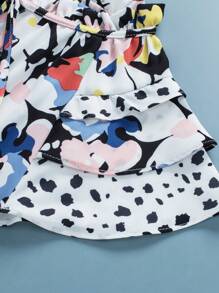 Trang phục mùa hè cho nữ: Áo kiểu boho họa tiết hoa, tay bồng, cổ chữ V buộc dây. - Nhiều màu - Xem 10