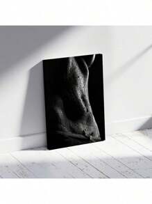1 Pc  Black And White Simple Room DecorationWooden Framed Canvas Painting -  Thickness 2.25cm/0.9inch,Home Gift Decoration, Room Decoration Aesthetic, Wall Decoration Art, Perfect Gift, Autumn And Winter Wall Decoration, Living Room Decoration, Bedroom Decoration, Kitchen Decoration, Entry Decoration, Bathroom Decoration, Direct Wall Painting, High Quality Wall Painting Poster