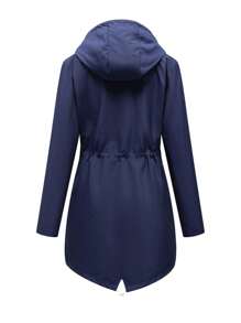 1pc Women's Lightweight Spring Outdoor Casual Sport Windbreaker, Water-Repellent Fabric, Solid Color Thin Jacket