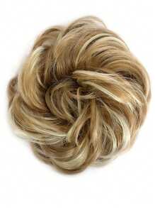 1pc Synthetic Hair Bun Extensions Messy Curly Elastic Hair Scrunchies Hairpieces Synthetic Chignon Donut Updo Hair Pieces For Women - Multicolor - View 21