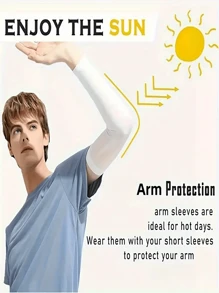 1 Paar Universal Kühlender Armstulpen für Herren und Damen - Nylon-Mischung mit UV-Schutz, Kompressionsarmstulpen, geeignet für Outdoor-Sport, Golf, Radfahren, Angeln, Wandern, Sonnenschutz und Isolation