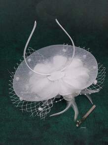 Fascinators Hat Kentucky Derby Tea Party Headwear For Women Girls Flower Mesh Ribbons Headband