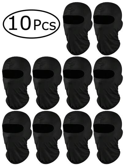 10Pcs Ski Mask For Men Full Face Cover Winter Face Mask UV Sun Protection Balaclava For Women Outdoor Cycling