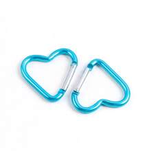 1pc/5pcs/10pcs Heart Shaped Spring Carabiner, Aluminum Alloy Clip,Unisex For Outdoor Climbing Backpack, Everyday Small Gift