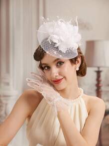 Fascinators Hat Kentucky Derby Tea Party Headwear For Women Girls Flower Mesh Ribbons Headband