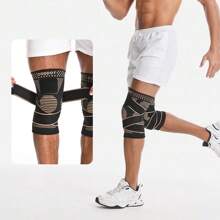 1 Manicotto per ginocchio in rame con fascia di compressione, supporto per ginocchio in maglia antiscivolo, adatto per corsa, escursionismo, esercizio per uomo e donna, accessori palestra, supporti per ginocchio, ginocchiere palestra