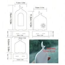 3pcs Star Moon Tabletop Decoration, White&Black Acrylic Bohemian Decor, Exquisite Temple Design Display Stand Ornaments, Reflection Surface, Black &White, No Power Required, For Bedroom, Romantic Wedding, Birthday Party, Patio Lawn, New Year's, Festival, Restaurant, Show, Office, Yoga Studio & Patio Accessory, Rama Decorations Gifts, Indoor Outdoor Home Garden Party Supplies Graduation E-I-D