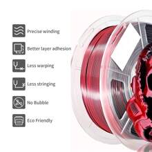 PLA Filament 1.75mm Bundle Silk Dual Color, 3D Printing PLA Filament 1.75mm Dimensional Accuracy +/- 0.02mm, 1KG*2 Spool (4.4 Lbs)
