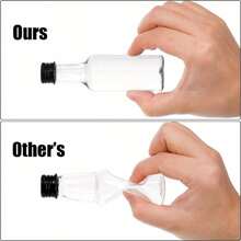 Juego de 36/5/1/120/500 botellas de vino de plástico mini en varios tamaños a elegir, botellas transparentes con tapa de rosca y embudo para un llenado fácil y prevención de fugas, utilizadas para jugo/licores/whisky y para bodas, picnics, viajes y todo tipo de fiestas, útiles escolares - Multicolor - Ver 8