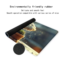 1pc Plant Muismat Leuke Kunst Grote Bureau Mat 35.4x15.7 Inch Bureau Accessoires Rubberen Basis Met Gestikte Rand Antislip Toetsenbord Pad Voor Kantoor Thuis Computer Als Geschenken Voor Mannen Vrouwen Vrienden Verjaardagen, Valentijnsdag