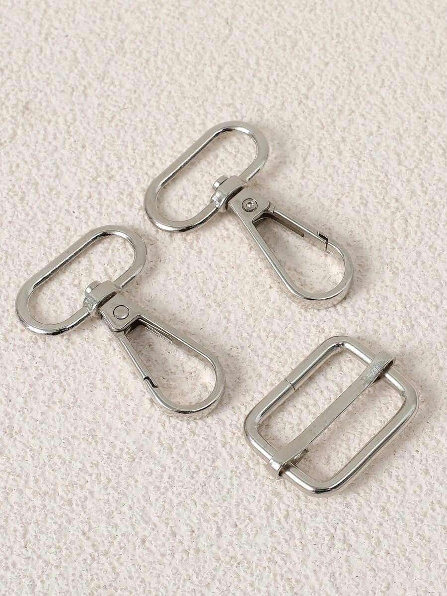 Shoulder Strap Three Pieces Suitcase Hardware Accessories Bag Buckle Shoulder Strap Buckle Bag Square Tail Dog Buckle DIY Accessories Handbag Zinc Alloy Die-Cast Hook Buckle Square Tail Buckle