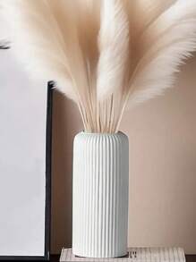 2pcs/1pc Striped Plastic Vase,Unbreakable Vase,Modern Decorative Flower Arrangement Crafts,Simple Desktop Vase,Dried Flower Vase,Can Be Used For Living Room,Bedroom Flower Arrangement Decoration,Wedding Party Table Decoration,Home Crafts,Simple And Beautiful - Multicolor - View 4