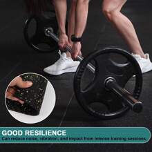 4'x6' Gym Rubber Flooring Heavy Duty 1/4" Thick For Home Gym Exercise Floor Mats - 1 - View 9
