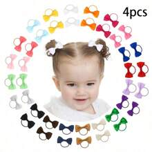 4/20/40 pezzi Fiocchi per capelli multicolore da 2 pollici per bambine, mini fiocchi boutique, elastici per capelli con nastro, accessori per capelli per bambini, bambine e neonati, ideali per San Valentino