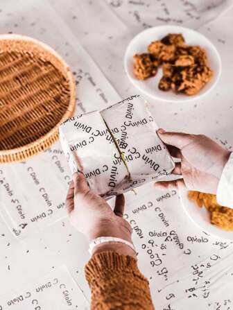 30/50 张法式防油羊皮纸，吸油硅化纸，用于烘焙、甜点、汉堡和蛋糕包装