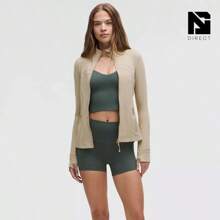 Lululemon Define Jacket Nulu Women's Lightweight, Full Zip Running Track Jacket-For Yoga Gym Running-Sweat-Wicking-Yoga-All Seasons Sport-Spring/Summer-Autumn/Winter-Mother's Day Gifts-Father's Day Gift - Sheer Oak - 查看 2