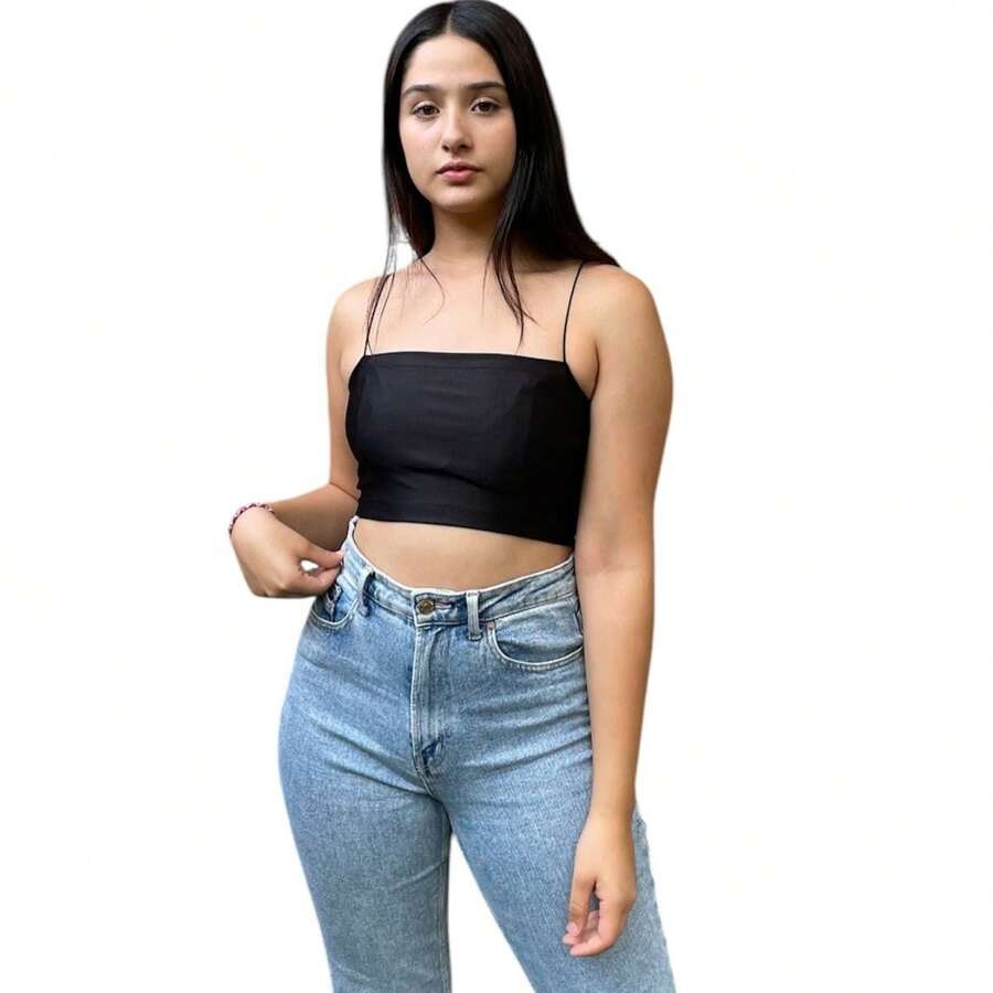 Tops sin mangas y camisetas de tirantes para mujer - Negro - Ver 1