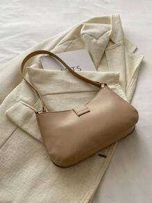 Elegant Crescent-Shaped Underarm Shoulder Bag For Women, Chic Casual Fashion, Solid Color Underarm Bag