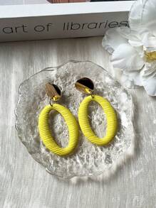 1 Pair Chic Geometric Ear Cuffs, European & American Fashion, Minimalist Design, Versatile For Spring, Summer, Autumn, Winter