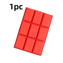 1pc Non-Stick Silicone Baking Mold, 9-Cavity, Oven & Microwave Friendly, Heat-Resistant, Versatile Kitchen Tool For Bread, Brownies, Fondant - Multicolor - View 5