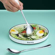 2pcs Salad Server Set, Stainless Steel Salad Spoon Salad Fork, Salad Serving Set For Home/Kitchen/Restaurant/Party/Easter/Mother's Day, Mirror Polished, Dishwasher Friendly