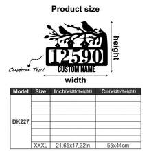 1 件定制生命树和鸟设计金属门牌 - 个性化地址标志、门牌号、户外地址标志、街道名称、姓氏、墙壁艺术 - 搬家礼物 - 装饰品、家居装饰、墙壁装饰、房间装饰、客厅装饰、卧室装饰、浴室装饰、厨房装饰、女朋友、爸爸、妈妈、家人、朋友、儿子、女儿、学校学生、餐厅、浴室、客厅、卧室、办公室、茶室、学校、家庭、家庭卧室翻新生日毕业、家庭翻新、温馨氛围、家居生活、定制标志和牌匾
