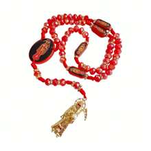 黑色木质死神项链，配红色念珠，手工制作的死神念珠礼物，男女皆宜。 - 彩色的 - 查看 13