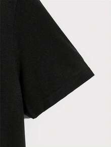 Geometric Mosquito Insect Oversize Women T-Shirt For Women (Plus Size) - Black - View 4