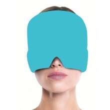 1pc Cooling Gel Ice Bag Cap - Sleep Hat With Eye Mask - Physical Cooling Hat For Head & Eye - Temperature Reduction Hat For Bedroom,Travel,Office,School