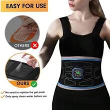 EMS Abdominal Toning Belt Electric Muscle Stimulation Muscle Toner Portable Fitness Massager Waist Trainer Body Slimming Shaping - One Set - View 6
