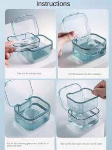 1/2pcs Invisible Aligner Storage Box, Dental Gear Container, 2-Layer Orthodontic Tool Box, Portable Cleaning Case With Drainage Design, Suitable For Home, Outdoor And Travel