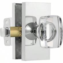 Crystal Glass Passage Door Knobs Interior, Modern Polished Chrome Door Knobs Heavy Duty For Closet Hallway