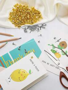 50pcs/100pcs/200pcs Round Headed Two Foot Nail Fastener, Bread Round Fastener Used For DIY Items In Craft And Handicraft Schools (0.3 X 0.6 Inches) - A - View 11