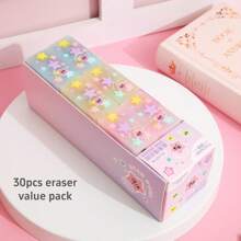 3pcs Star Eraser Clear High Light Color Less-Dust For Pencil Cleaning Stationery School Back To School - Multicolor - View 14
