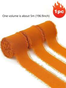 雪纺丝带每卷宽 4 厘米，长 5 米（196.9 英寸），手工制作的流苏雪纺丝绸丝带，适用于婚礼请柬、新娘花束、礼品包装、DIY 工艺品，多种颜色可供选择