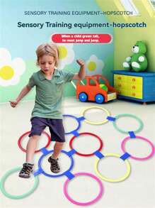 5 pièces/10 pièces/15 pièces/20 pièces Anneaux et cerceaux de marelle pour enfants, jouets d'éducation précoce. Résistants et durables, sans déformation. Jeux sportifs intérieurs/extérieurs, activités interactives parent-enfant pour améliorer l'équilibre corporel et les compétences de coordination motrice des enfants. Aides pédagogiques pour l'éducation physique (couleurs aléatoires) - Multicolore - Voir 3