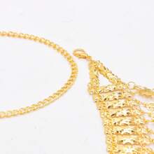 1 pièce Chaîne de taille vintage en forme de pièce de monnaie lourde, couleur or, bijoux de corps à la mode, vente en gros pour les voyages des femmes
