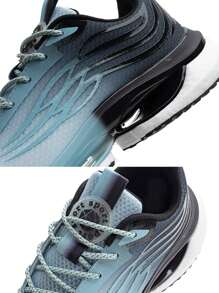 男士透气减震弹力防滑休闲运动鞋，春夏户外系带网眼复合鞋底跑步鞋，防滑轻便舒适。女士运动鞋，情侣运动鞋 - 藍色 - 查看 7