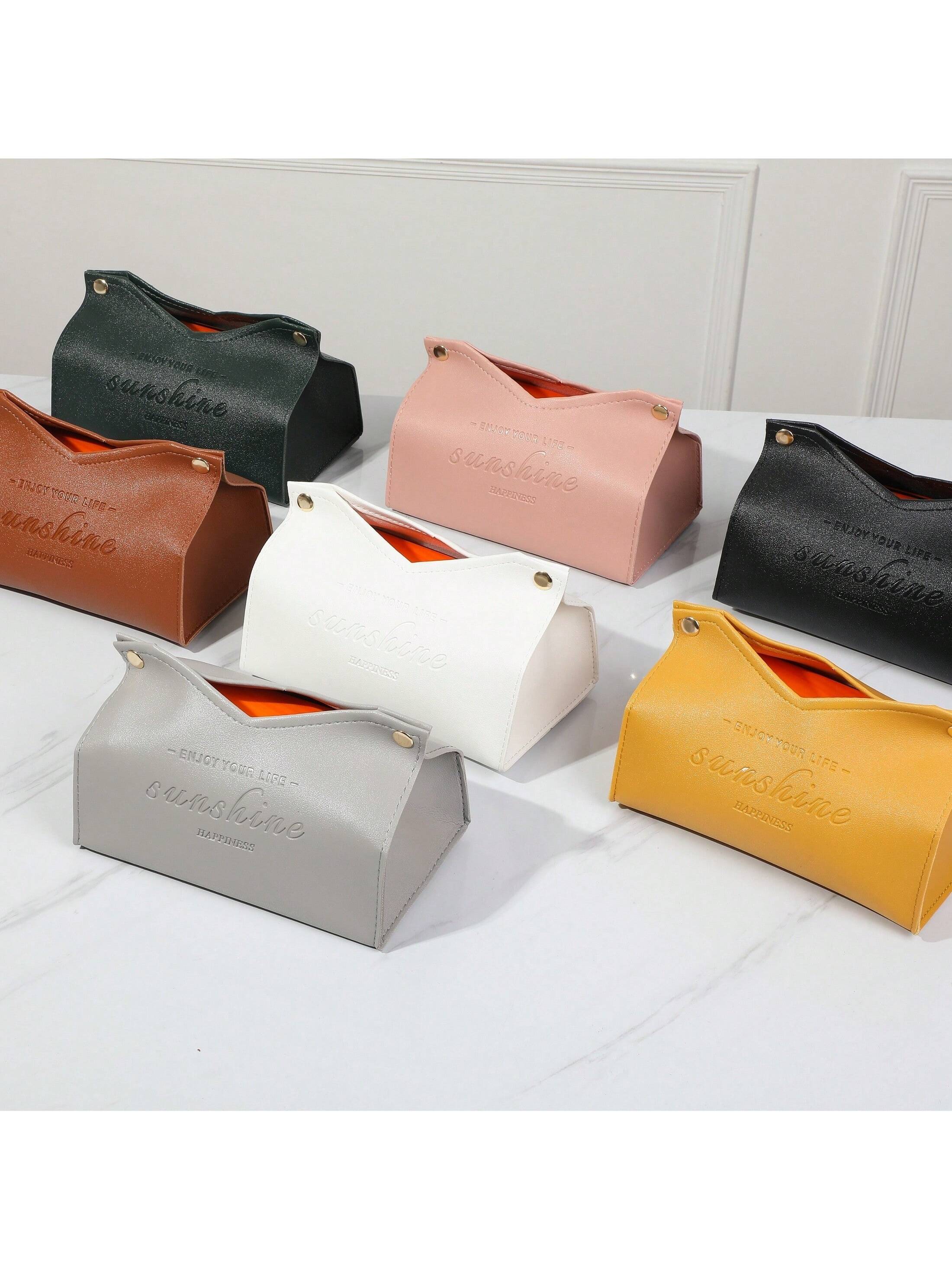 1 علبة مناديل من الجلد ومقاومة للماء كإكسسوار للمط...