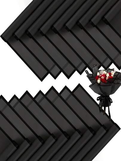 40pcs-Flower Wrapping Paper, Korean Bouquet Wrapping Paper, DIY Crafts Gift Wrapping Decorative Flower Materials, 23" X 23", Wrapping Paper, Tissue Paper, Bouquet Supplies, Pink Tissue Paper For Gift Bags And Wrapping, Multicolor Gift Wrapping Paper, Valentine's Day Gift Wrapping Paper, Birthday Art Paper Crafts, Halloween, Thanksgiving Day, Christmas, New Year, Back-To-School Season,Gift Wrapping, Crafts, Tassel Garland (Clear Black)