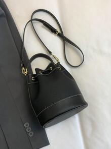 Women's Fashion Versatile Retro Diagonal Mini Bucket Handbag