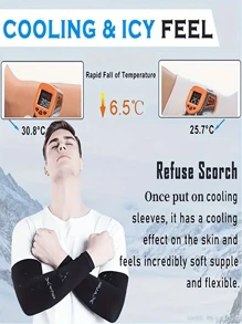 1 Paar Universal Kühlender Armstulpen für Herren und Damen - Nylon-Mischung mit UV-Schutz, Kompressionsarmstulpen, geeignet für Outdoor-Sport, Golf, Radfahren, Angeln, Wandern, Sonnenschutz und Isolation