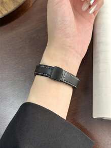 1条真皮磁吸表带，兼容小米手环10/10NFC/9/9NFC/8/8NFC - 黑色 - 查看 4